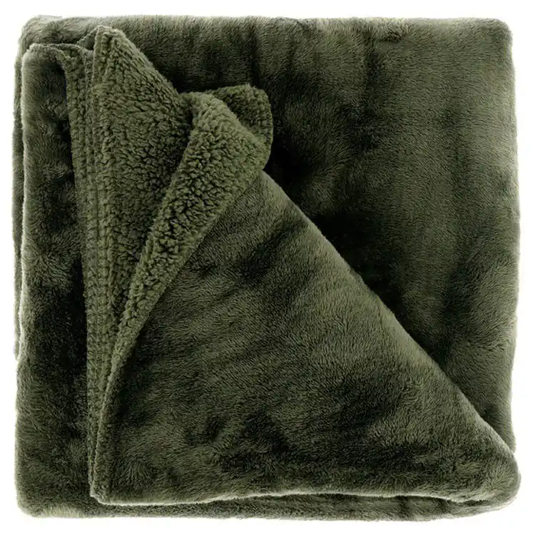 Populair Unique Living - Plaid Torvah 150x200cm Winter Green