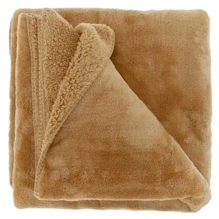 Unique Living | Plaid Torvah 150x200cm sandstone Betrouwbaar
