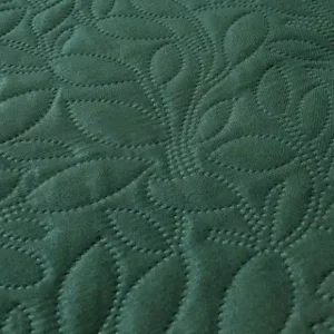Zydante Home® Bedsprei Incl. 2 Hoezen -Dark Green Flowers - 220x240 cm + 2 * 60x70 cm Groothandel
