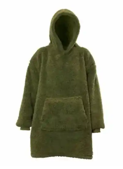 Gecertificeerd Hoodie Teddy winter green 70x50x87 cm