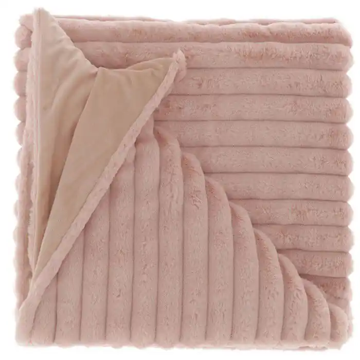 Bestseller Unique Living | Plaid Peppe 150x200cm old pink