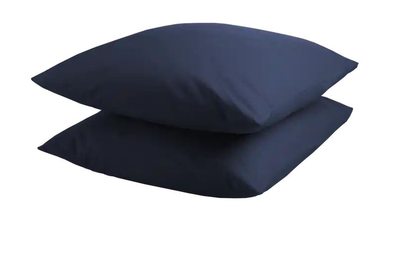 Seizoensaanbieding DoubleDry Kussensloop 2 stuks - 100% natuurlijk katoen - 2x 60x70 - navy