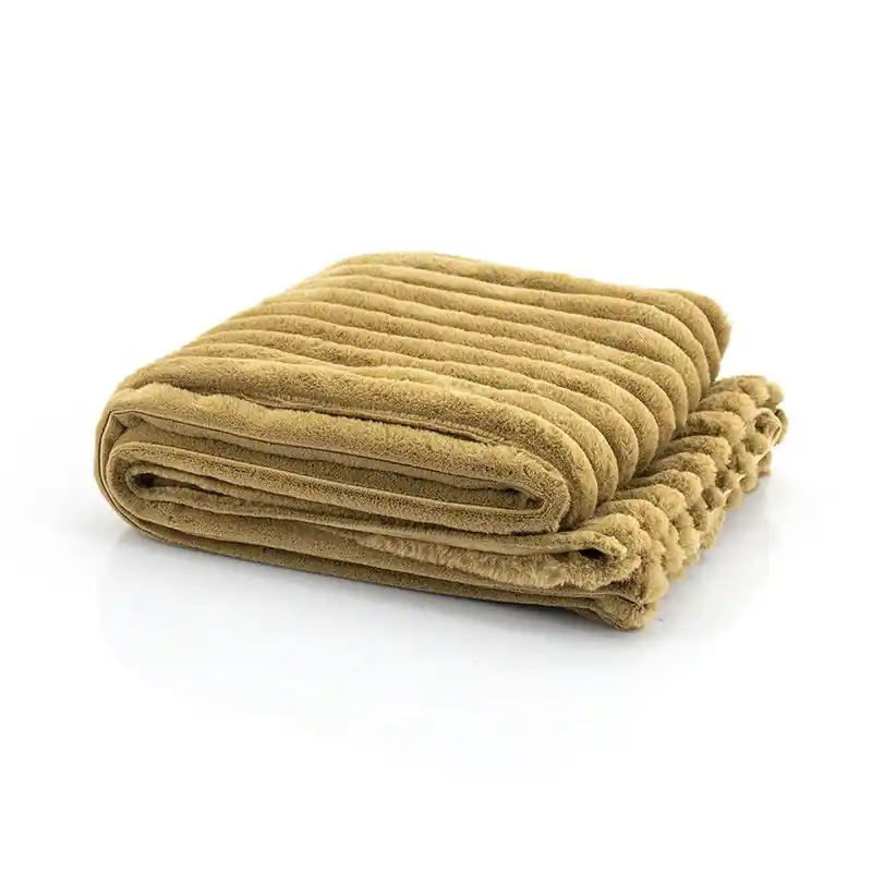 Voordeelprijs Plaid wuzzy - goud - 140x170cm