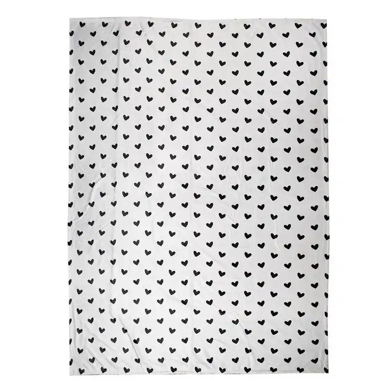 Clayre & Eef Plaid 130x170 cm Wit Zwart Polyester Voordeelprijs