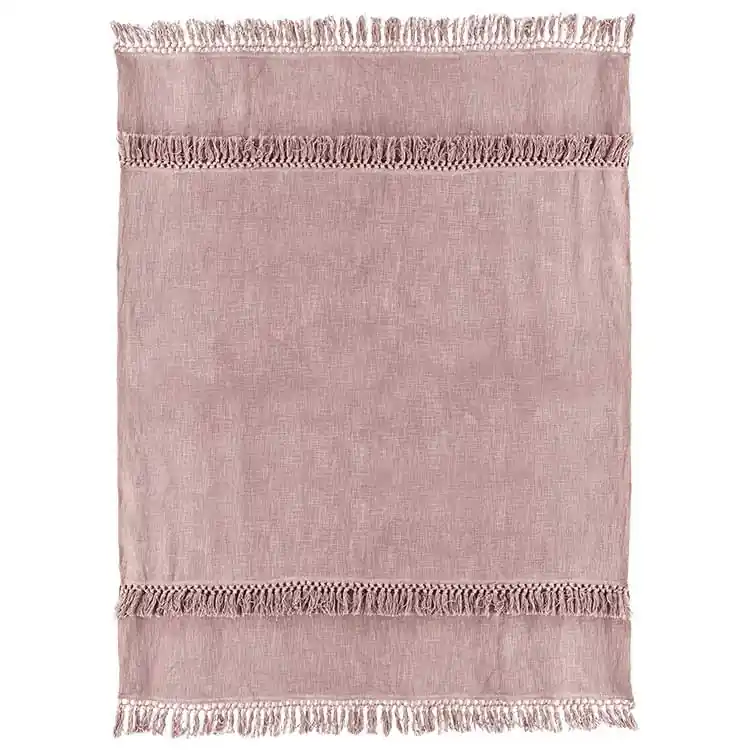Unique Living - Plaid Saba 130x180cm Old Pink Nieuw Model