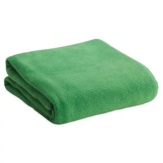 Bestel Nu Fleece deken/plaid - groen - 120 x 150 cm - Polyester fleece - Plaids