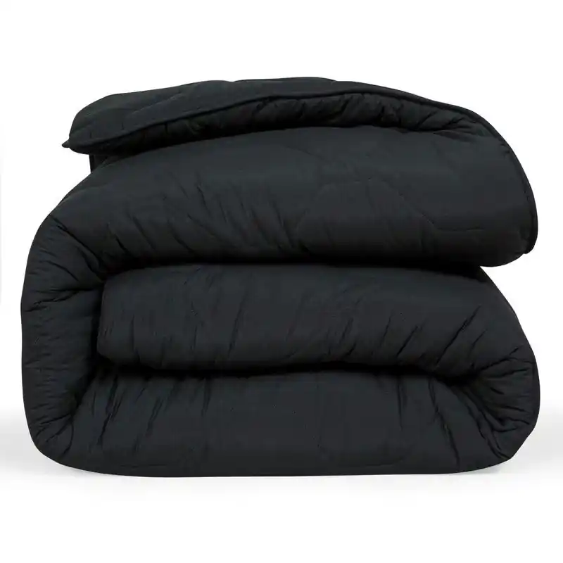 Beperkt Aanbod DoubleDry 2 in 1 Dekbed 140x200 - Eenpersoons wasbaar dekbed zonder overtrek - zwart