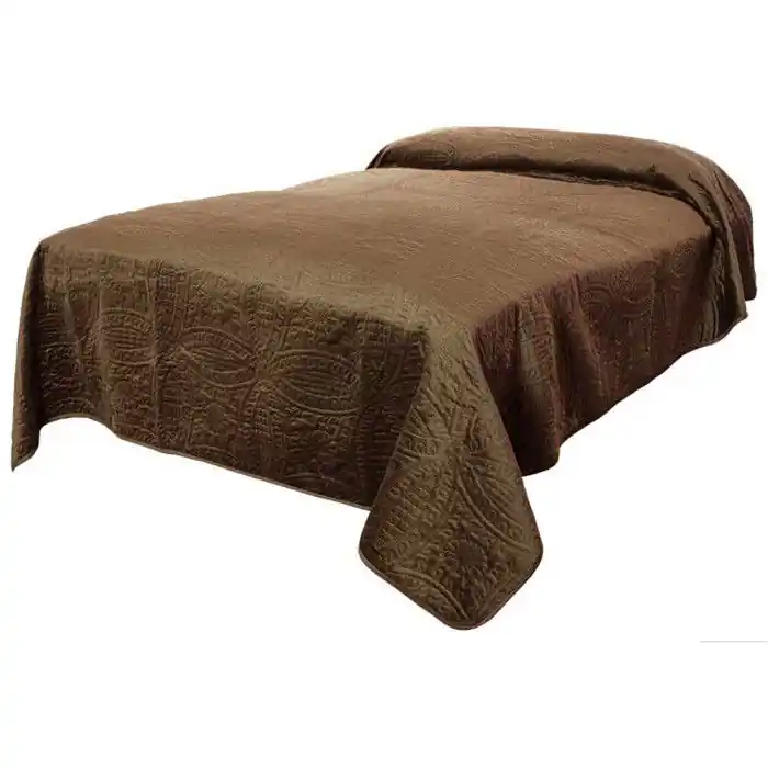 Geld-Terug-Garantie Unique Living - Bedsprei Veronica 220x220cm taupe