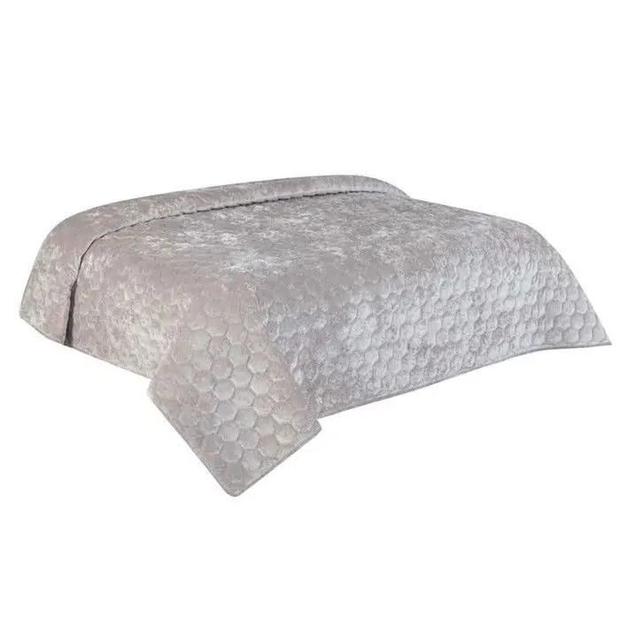 Unique Living - Bedsprei Peggy 220x220cm light grey Nieuw