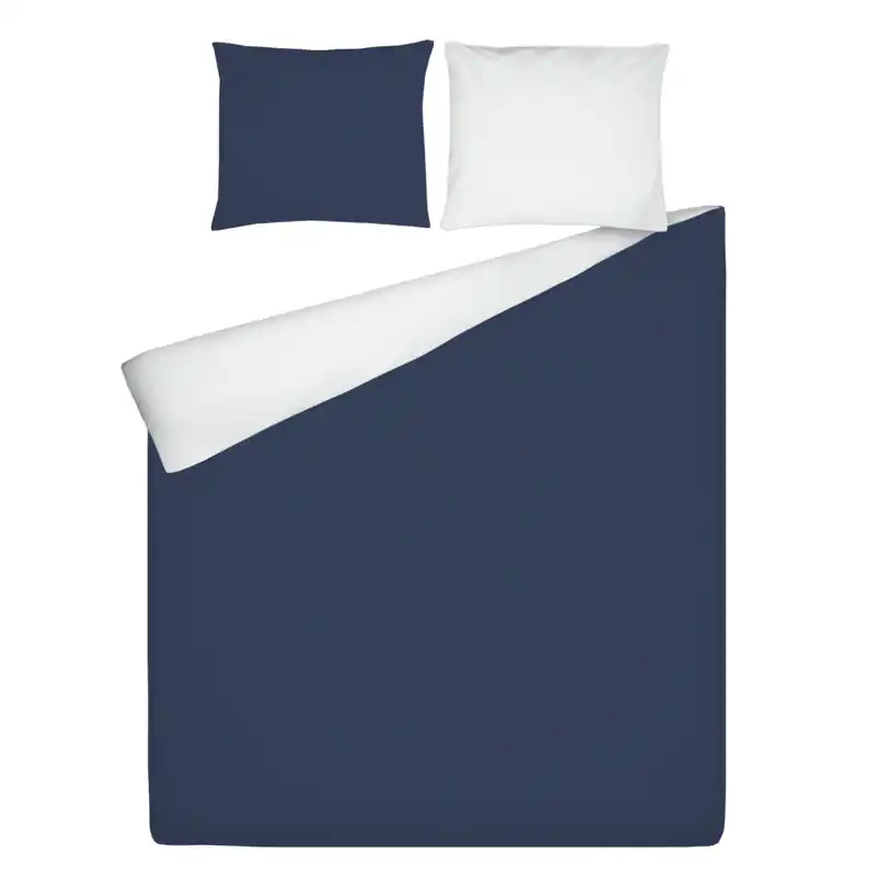 Premium Ten Cate Dekbedovertrek Boston Double Face Dress - 140x200/220 - Blauw