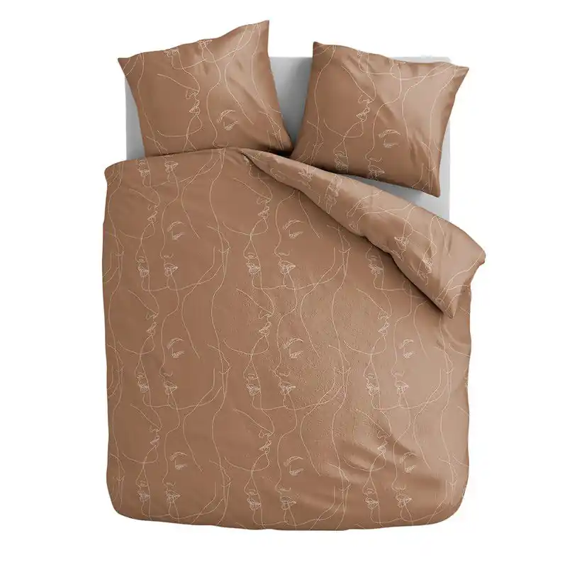 Zydante® Microvezel Dekbedovertrekset - 240x220 cm - Faces - met 2 Kussenslopen Fabrieksprijs