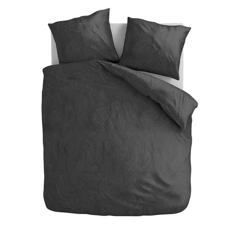 Zydante® Microvezel Dekbedovertrekset - 135x200 cm - Revery Antra - met 1 Kussenslop Aanbieding