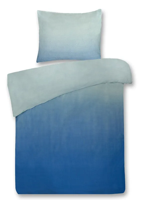 DoubleDry Dekbedovertrek My Design 100% katoen - Eenpersoons 140x200 cm + 1 Kussensloop - 140x200 - blauw Gratis Verzending